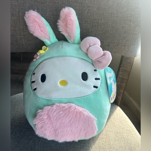 Hello Kitty Other - Hello Kitty Mint and Pink Bunny Plush